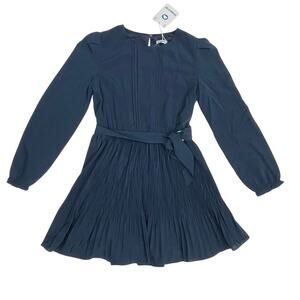 NWT Mayoral Size 16 Navy Crepe Dress